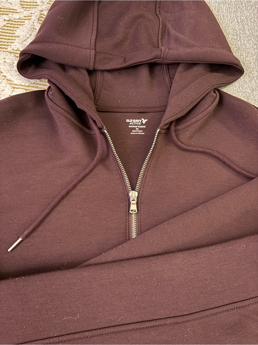 Old Navy Full-Zip Hoodie Size 2X Red Brown - Picture 2 of 8